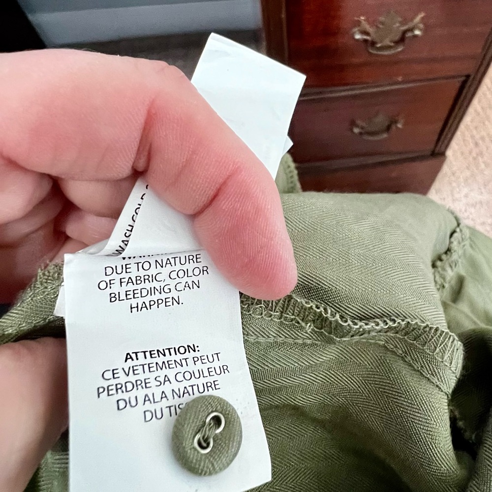 Dex Plus Olive Green Button Front Dress Belted w/Pockets - Size 1X - Picture 9 of 13